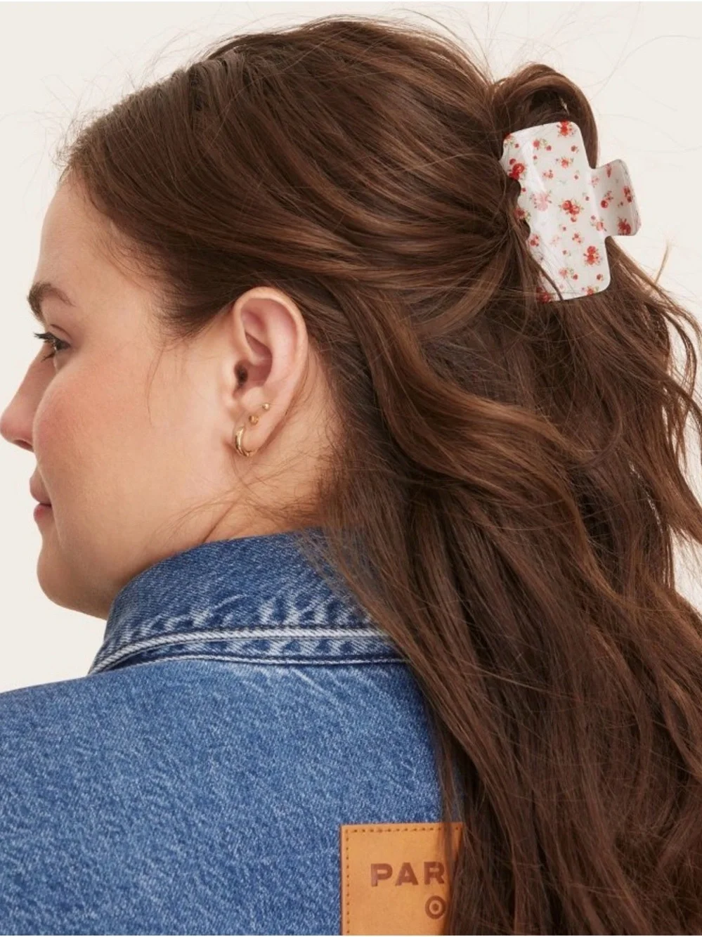 NWT PARKE X Target Collab Floral Claw Clip